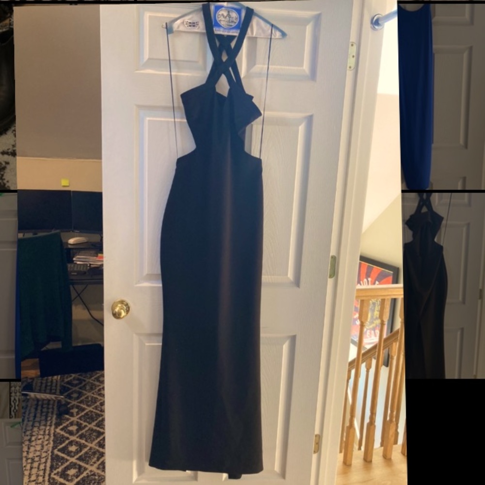 LIKELY Revolve Black Tie Cutout Gown US 6